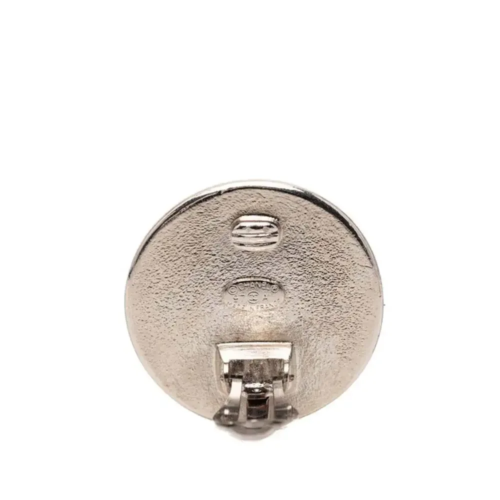 Chanel Cc Logo Round Clip-On Earrings #256794C65B